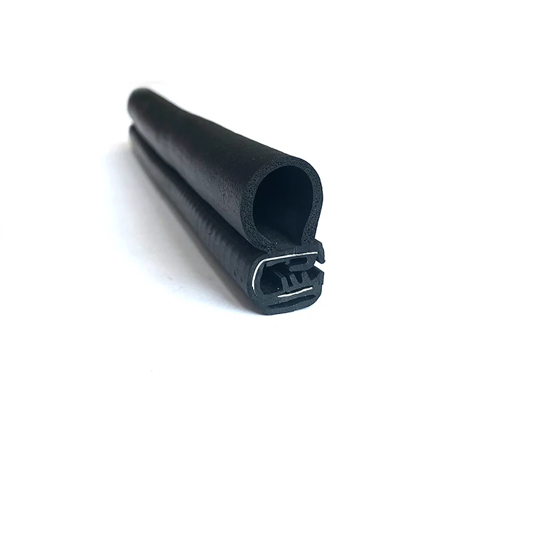 Car Epdm Rubber Parts Extruded Rubber Sponge Steel Core Composite Profile Seal Strip For Car Roof