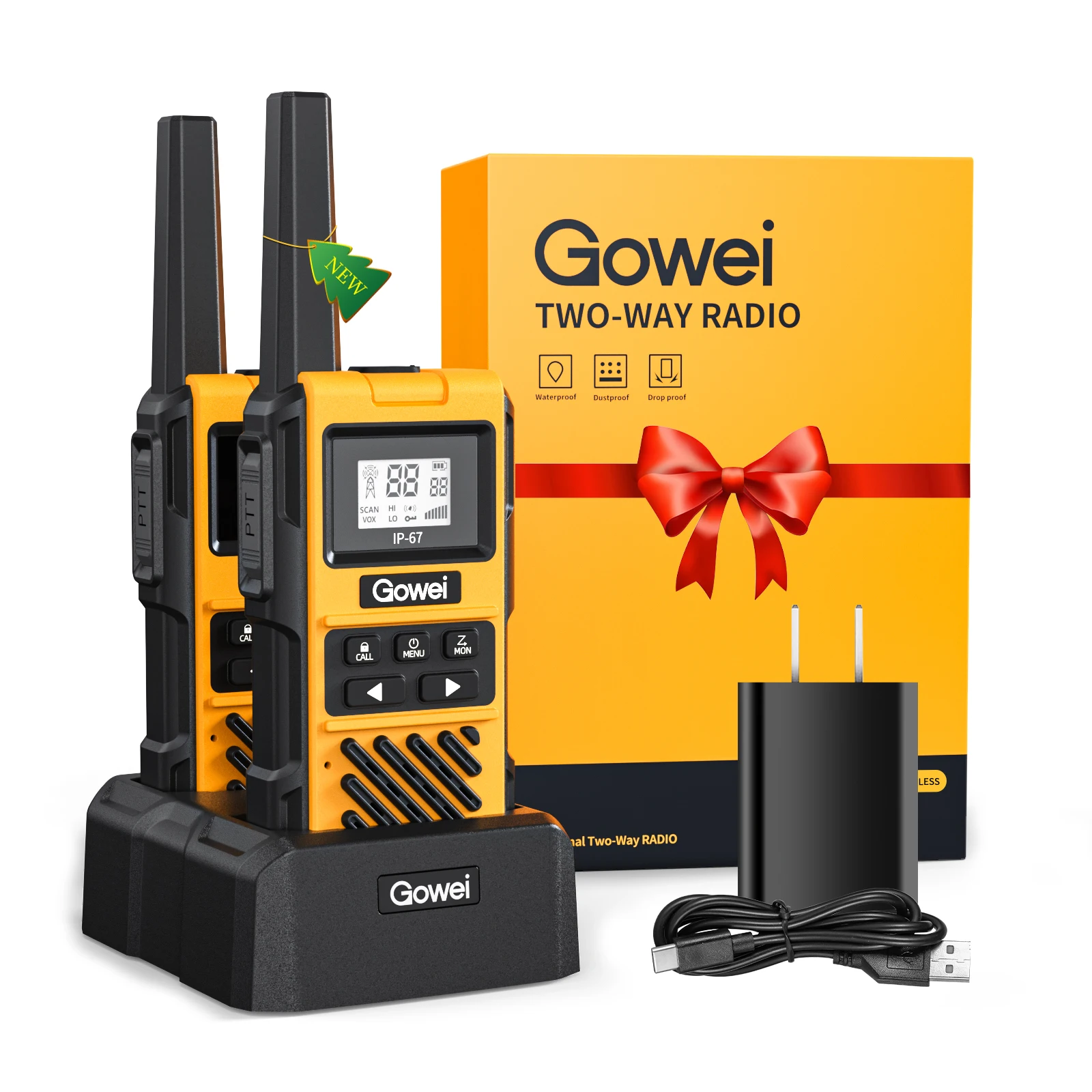 IP67 handheld transceiver walkie talkie waterproof walkie talkie audio intercom system