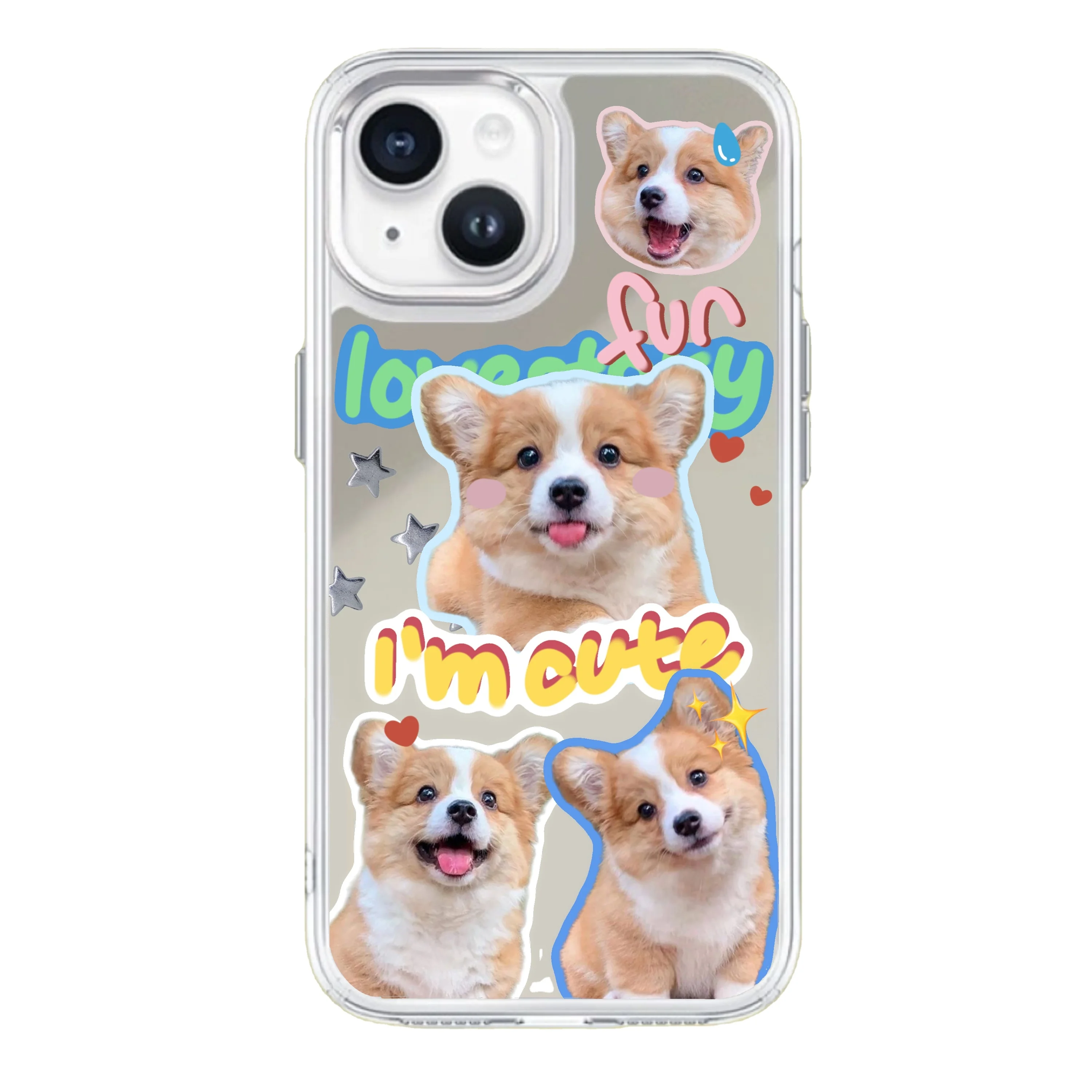 Fun keying custom cute tpu mirror magnetic phone case couple phone case iPhone15promax