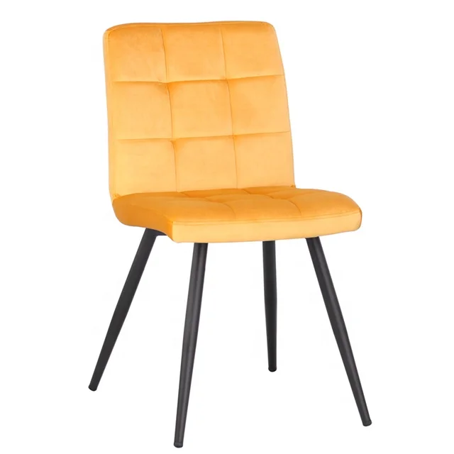 Restaurant Use Modern Dining sedie Golden Stainless steel legs Fabric Velvet Covers Dinning living room chair