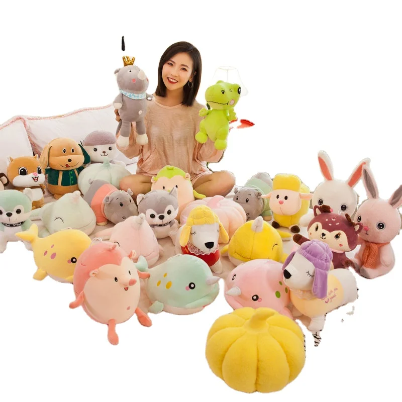 High Quality 8 inch 20-25cm Wholesale Cute Claw Crane Machine Plush Stuffed Animal Plush Toys For Claw Machine