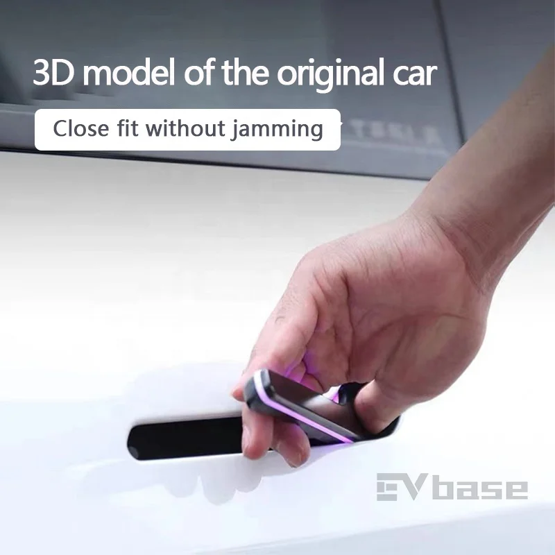 Tesla Auto Door Handle Colorful Light Tesla Electric Door Handles automatic tesla model 3 auto door handle for Model 3 Y