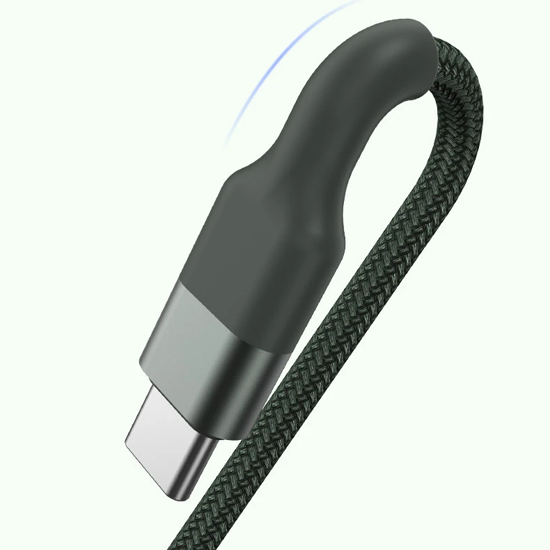  Кабель с разъемами типа C и зарядный кабель + Lightning Быстрая зарядка при напряжении 9 из синего света 2.4A Type два разъема USB для быстрой