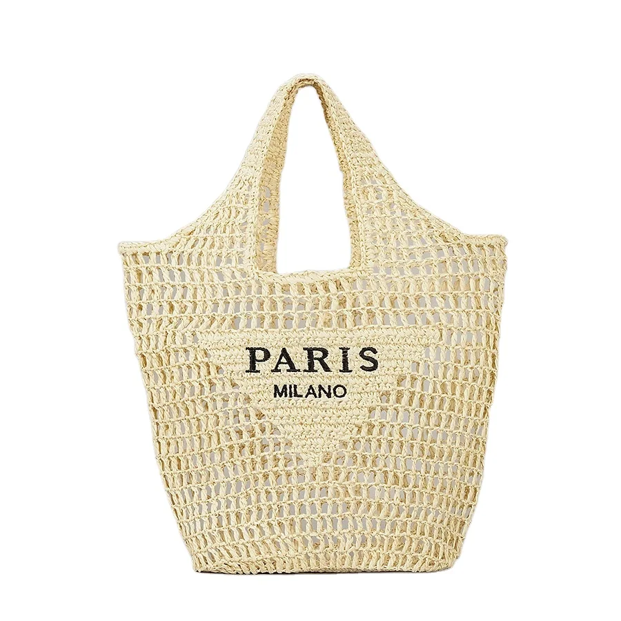 Factory Price Good Quality Straw Bag Material Summer Beach Straw Rattan Bag Ecofriendly Straw Bag