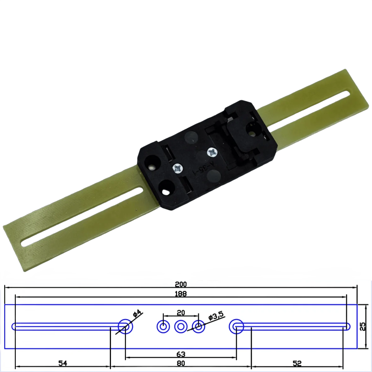 Installed on 35mm DIN rail  linear rail clip clamp linear rail clip clamp