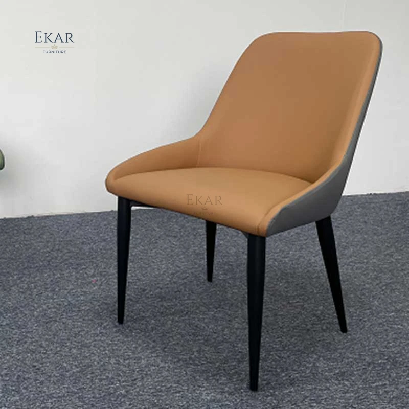 Ekar Furniture Custom Modern Comfy Price Low Back Vintage Iron Industrial Style Dining Chairs