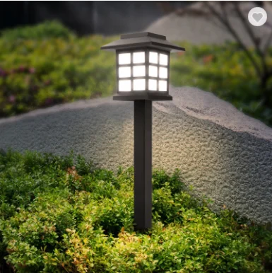 Meixin RGB Color Changeable Small House Shape Waterproof IP65 Solar Lamp For Decorative Fence Yard Lawn Wall Pillar Light