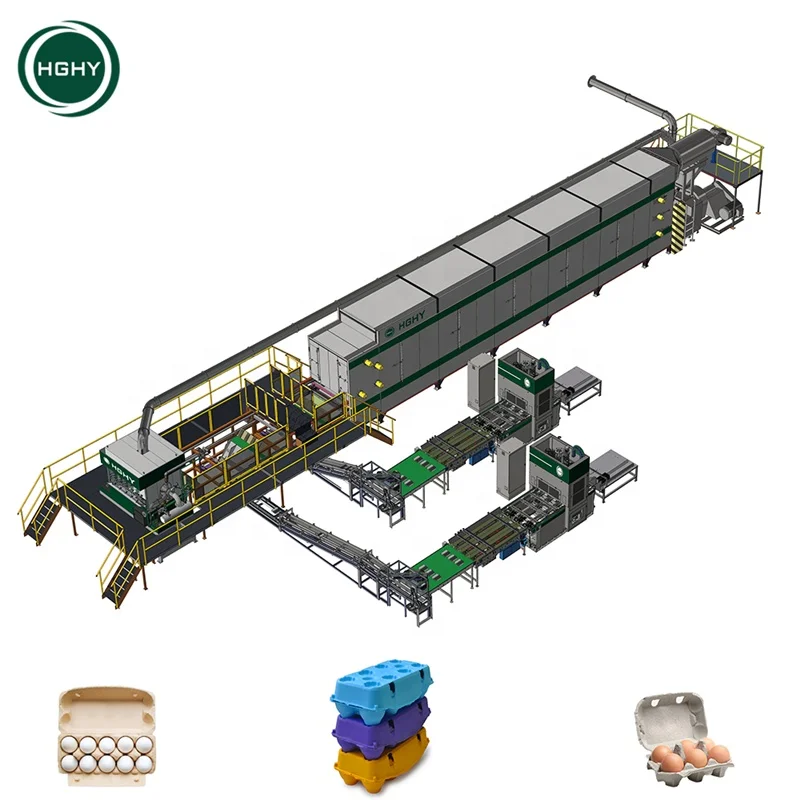 Fully Automatic Egg Box Making Equipment Egg Carton Making Machine From Waste Paper Price Egg Box Making Machine Production Line