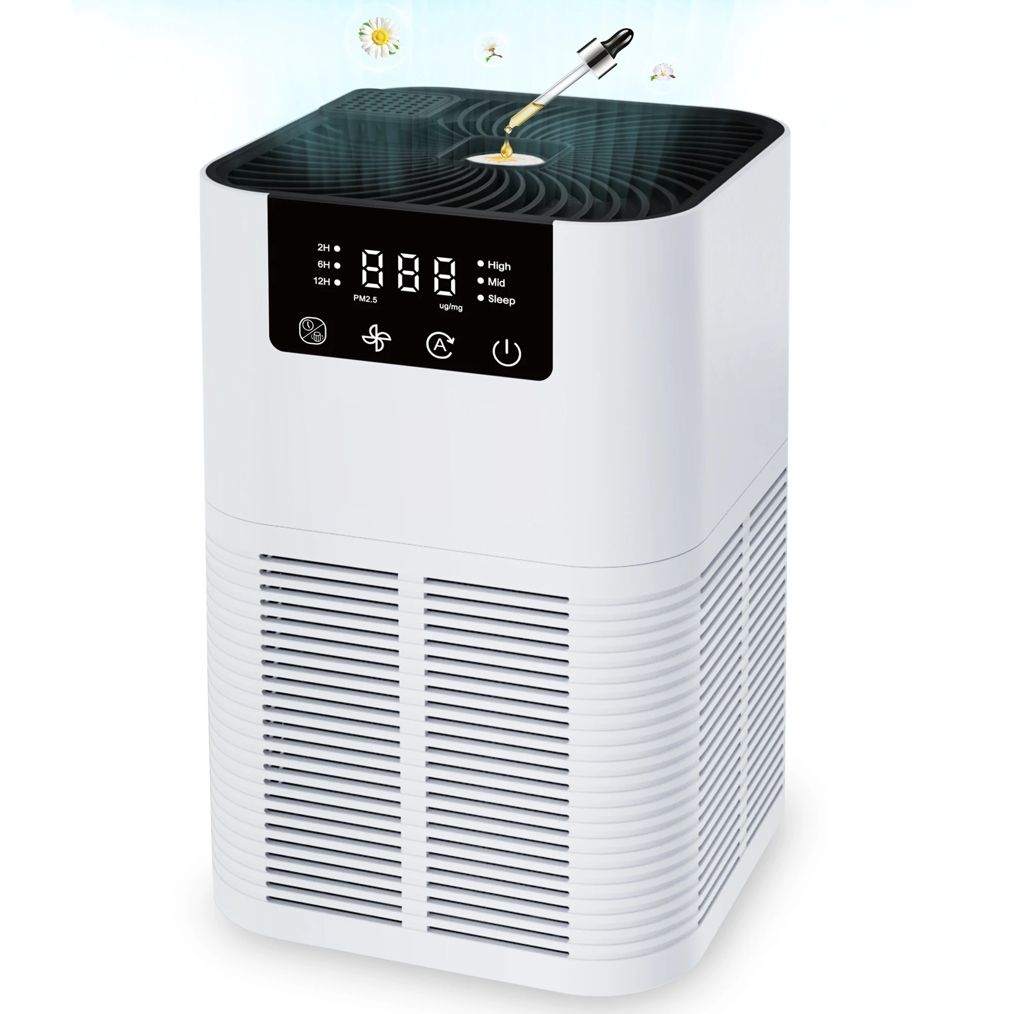 2024 Newest Model with Air Quality Sensor Air Fresher Dust Odor Removal Room Home Air Sterilizer
