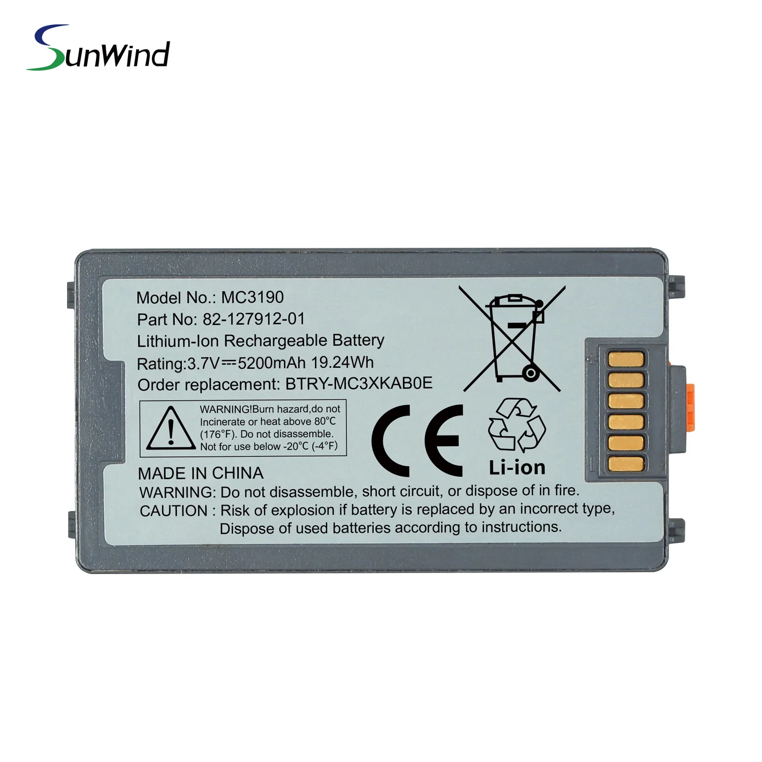SWLPB 82-127909-02 Battery for Motorola Zebra Symbol MC3090 MC3190 MC3100 Barcode Scanner battery