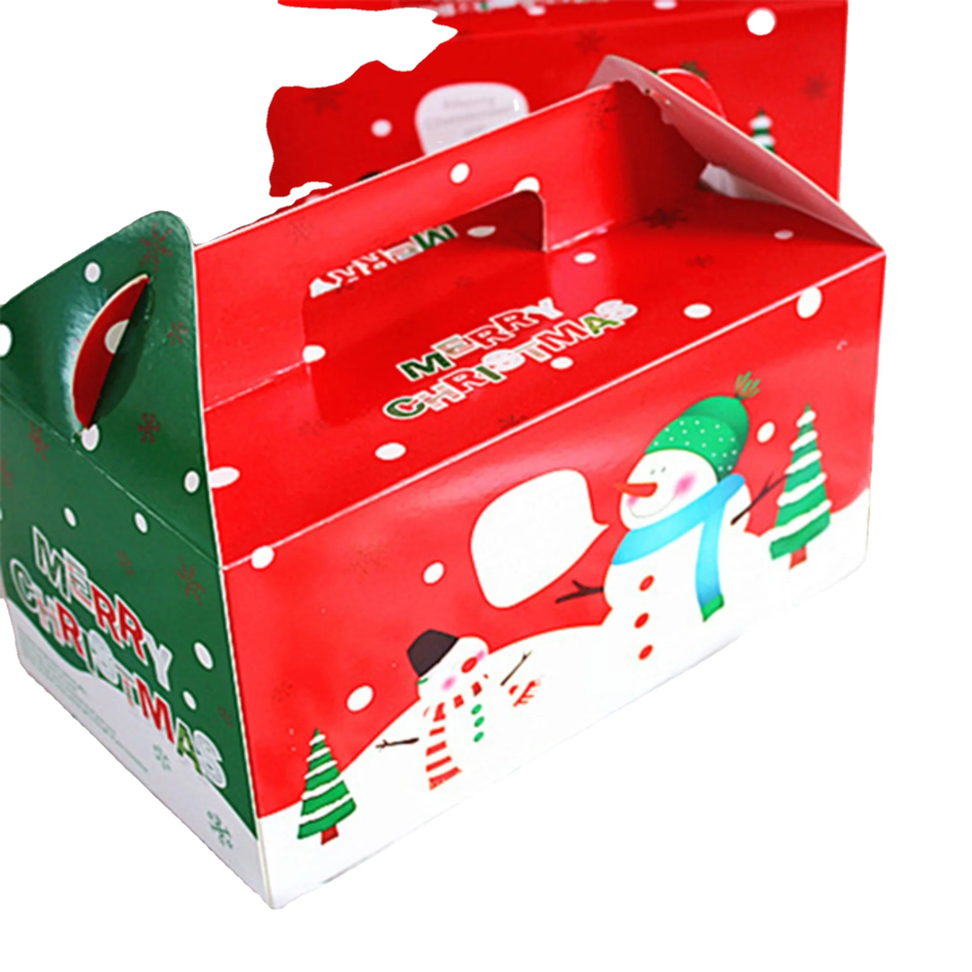 Christmas Hat Gift Cake Box Plastic Box For Mousse Cake And Sweets Baking Pastry Ball Box With Handle