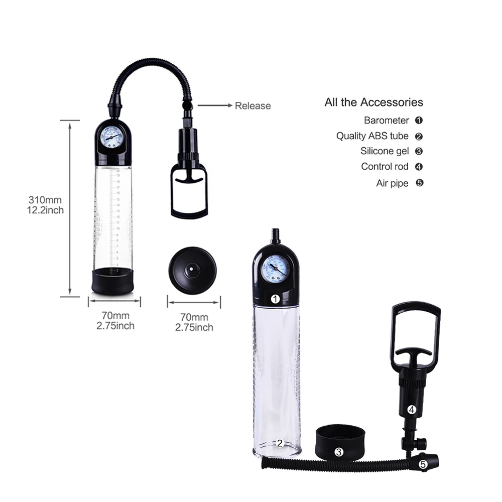 Enlarge Penis Men Sex Products Manual Penis Enlargement  Pointer Pumps Enlarge Sex Toys For Male