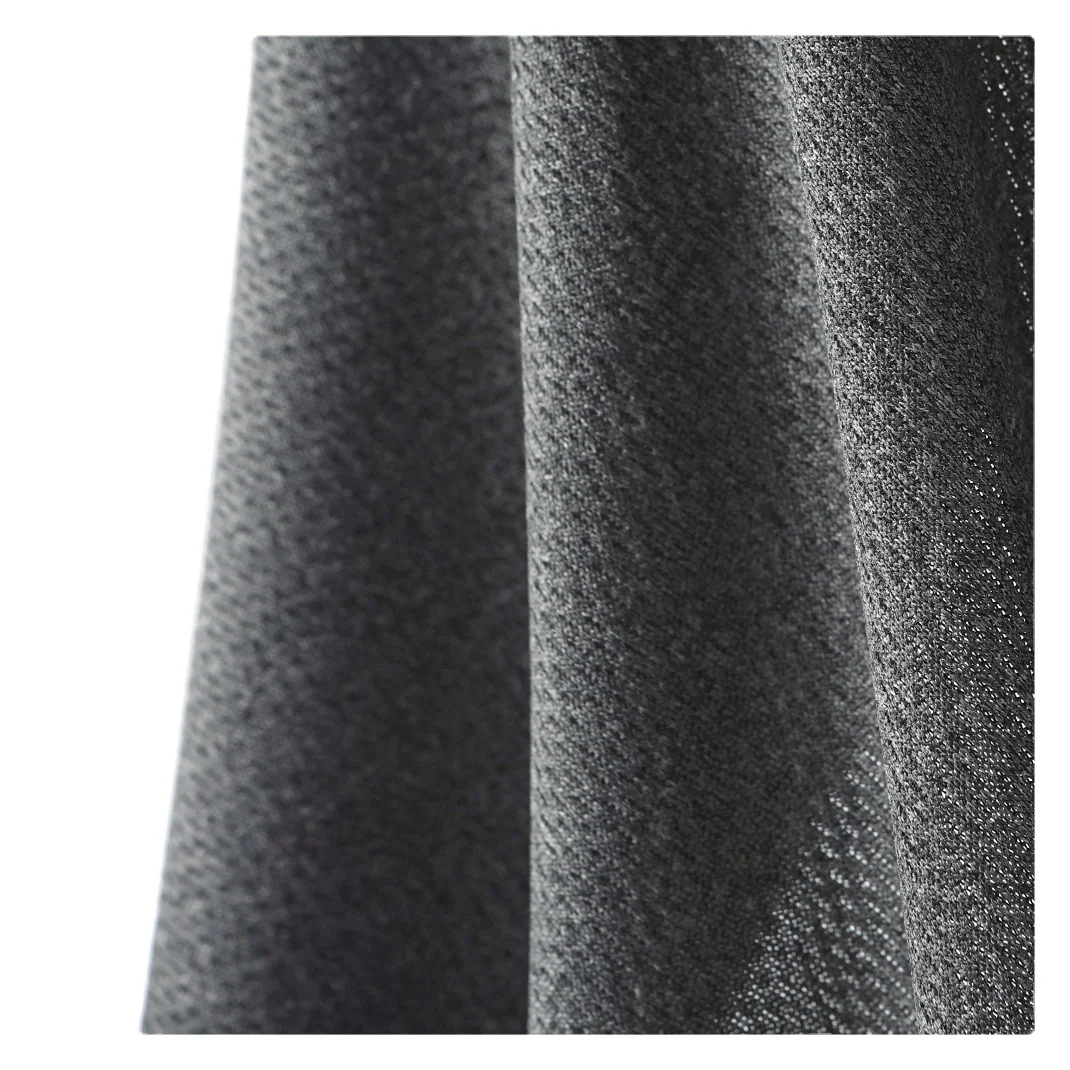 Soft Stretch Wicking Dry Fit Polyester Spandex Cation Melange 4 way Stretch Mesh Fabric Bird Eye Eyelet Fabric for Sportswear