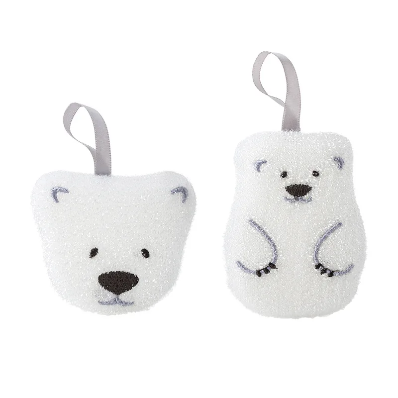 
cute household two pieces bear sponge for cleaning kitchen removing stains washing dishes 