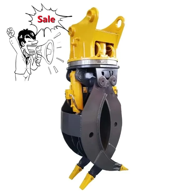 Sunward Swe235e-3 Mini Wheel Excavator Stone Grapple in Factory