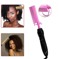 Wholesale Private Label Copper Hair Straightener Bling Hot Combs,Electric Hot Comb 500 Degrees,Custom Logo Hot Comb Electric