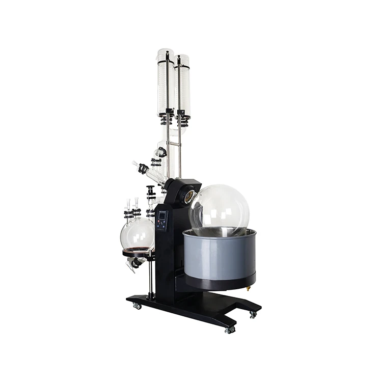 Re10-2cc Dual Condenser Receiver Rotary Evaporator Rotary Vacuum Flash Evaporator Evaporator 50 Liter 10L Electric 220V - 110V