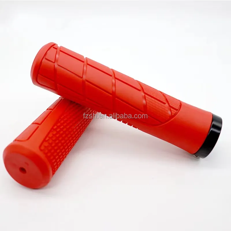 Bicycle Mtb Wapped Handlebar Grips Anti Slip Lock Ring PVC Block Bicycle Handlebars Black Cover Mountain Outdoor Bike