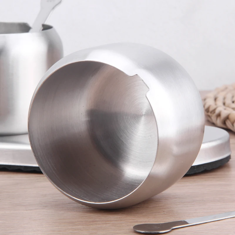 Kitchen 304 Stainless Steel Spice Jar Condiment Containers Set