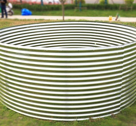 Corrugated plates water fishing silo tank Agriculture fish breeding tank Blue waterproof pool aquaculture fish farming