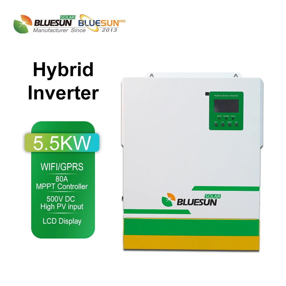 Bluesun 24v 48v 3.5kw 5.5kw off grid inverter 3kw 5kw off grid inverter for solar panel and battery