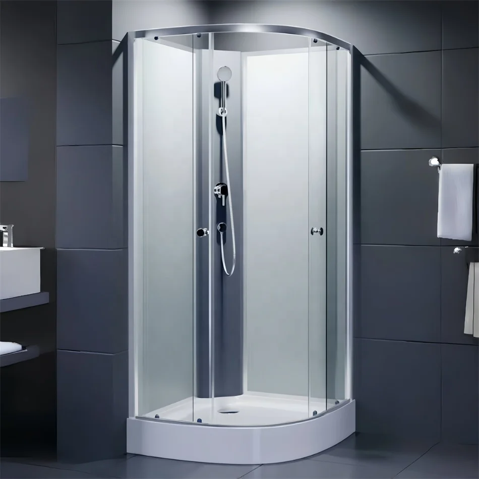 Oumeiga assemble shower cabin 4 wall quadrant shape corner installation 850x850x1985mm for home