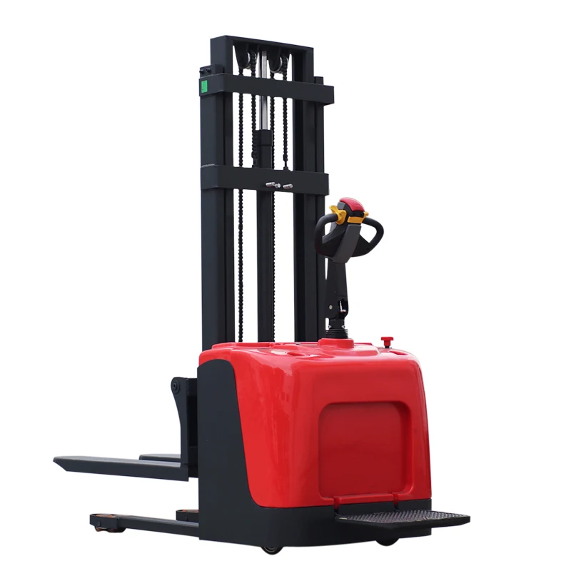 Fully electric hydraulic pallet stacker with big drive motor large power output brand controller excellent stacker for sale