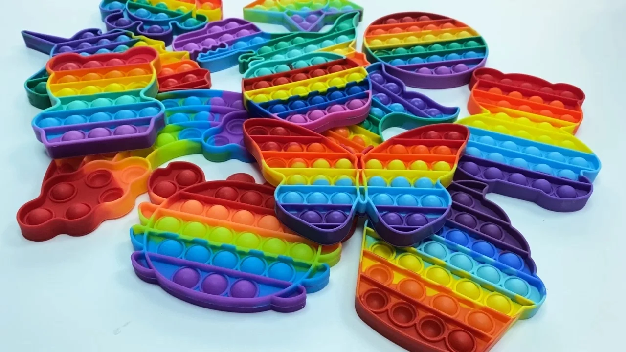 New Autism Special Needs Stress Reliever Toy Silicone Stress Reliever Toy Push pop Bubble Sensory Fidget Toy