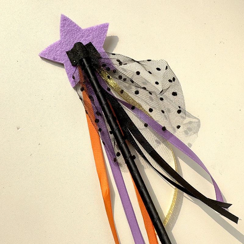 Princess For Kids Glitter Halloween Angel Magic Wands Pumpkin Shape Fairy Wands Party Princess  Angel Costume Star Wand