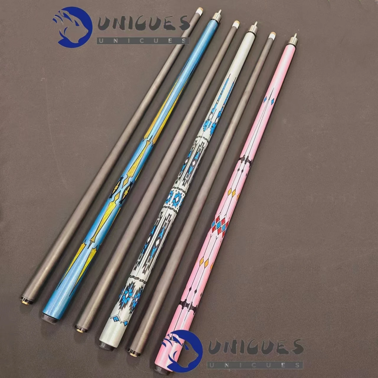 Unicues Carbon Fiber Pool Cue Stick 12.5mm Uni-loc or 3/8x8 Radial Pin Billiard Cue Stick For 2 PCS