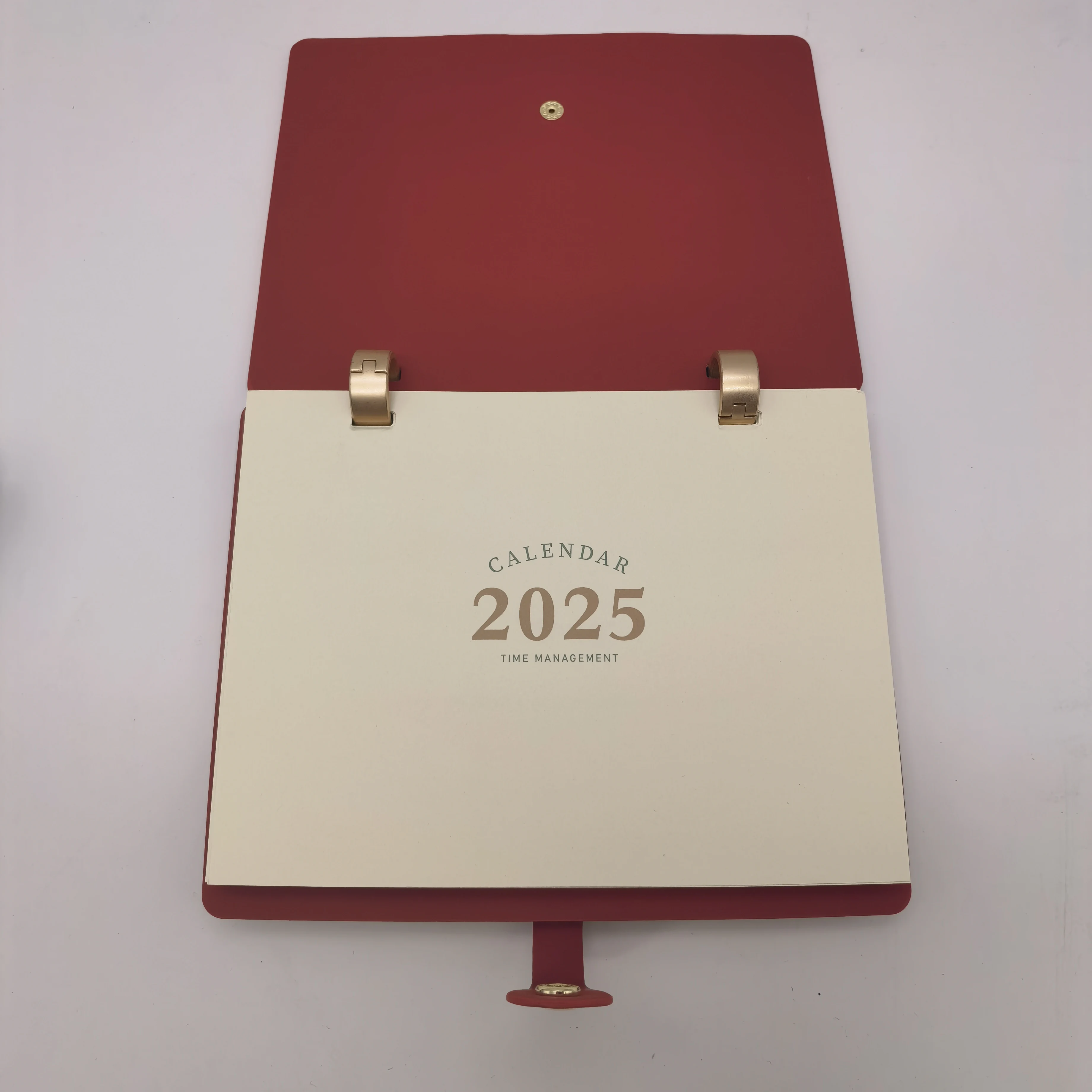 customized pu leather table calendar planner agenda diary office supplies