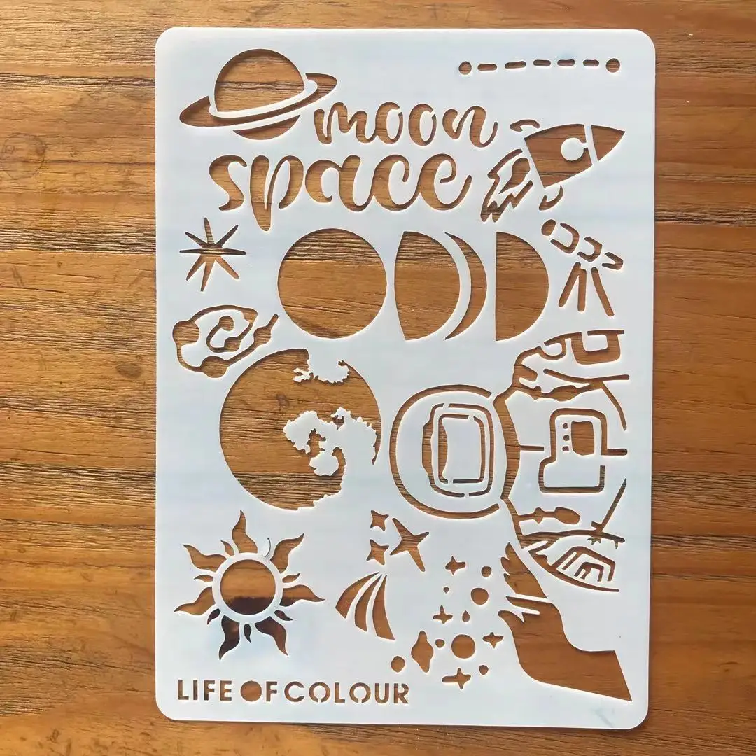 Letter Number Reusable Custom Cheap New Design Kids Drawing Tools Plastic Shaped Drawing Stencil