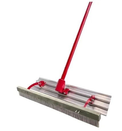 Concrete Finishing Broom Brush Kit with Magnesium Square End Float Concrete Tools