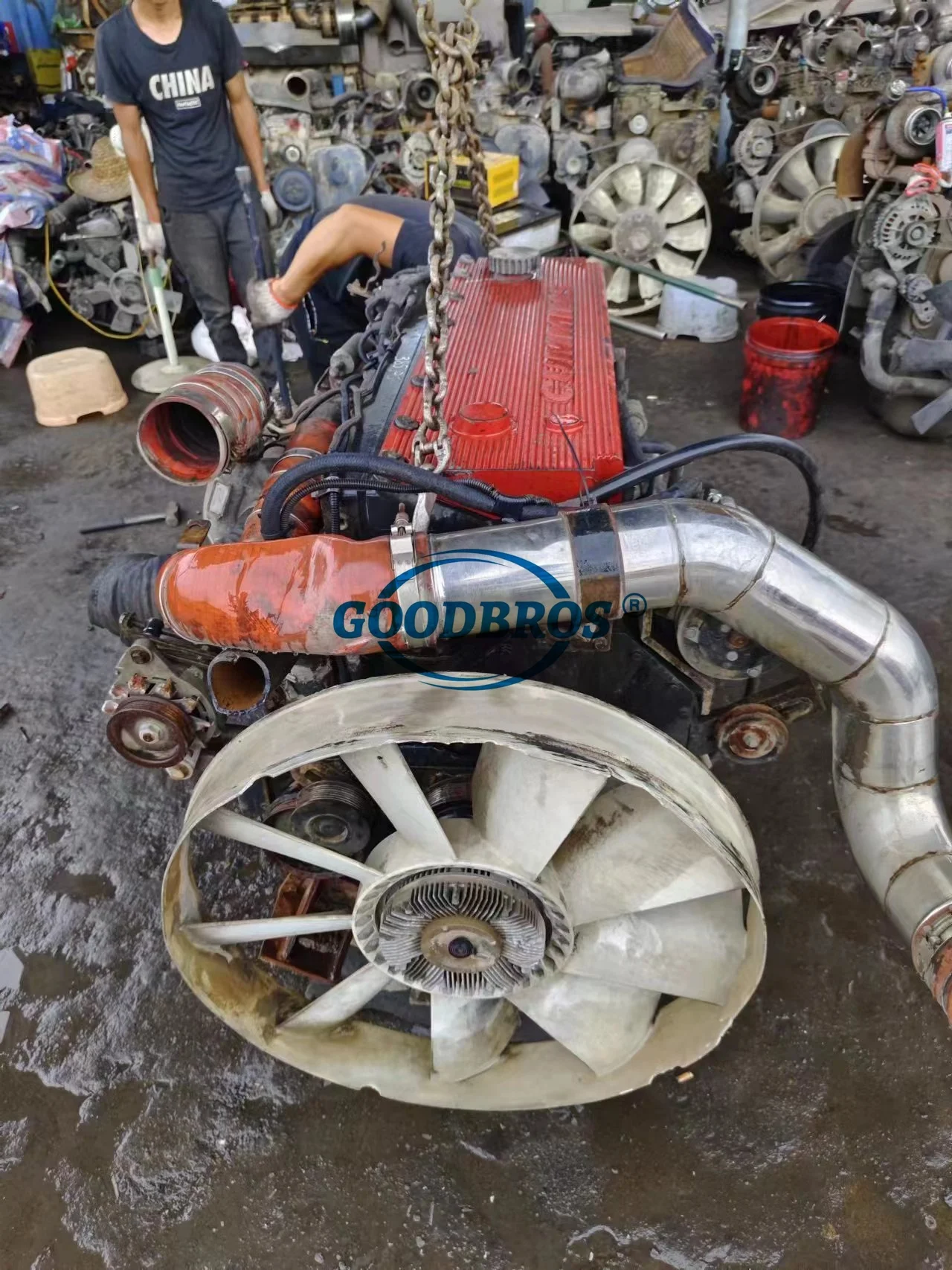 Genuine M11 ISM385 ISM 385Hp Diesel Used Engine Complete With Harness Truck Parts Accessories