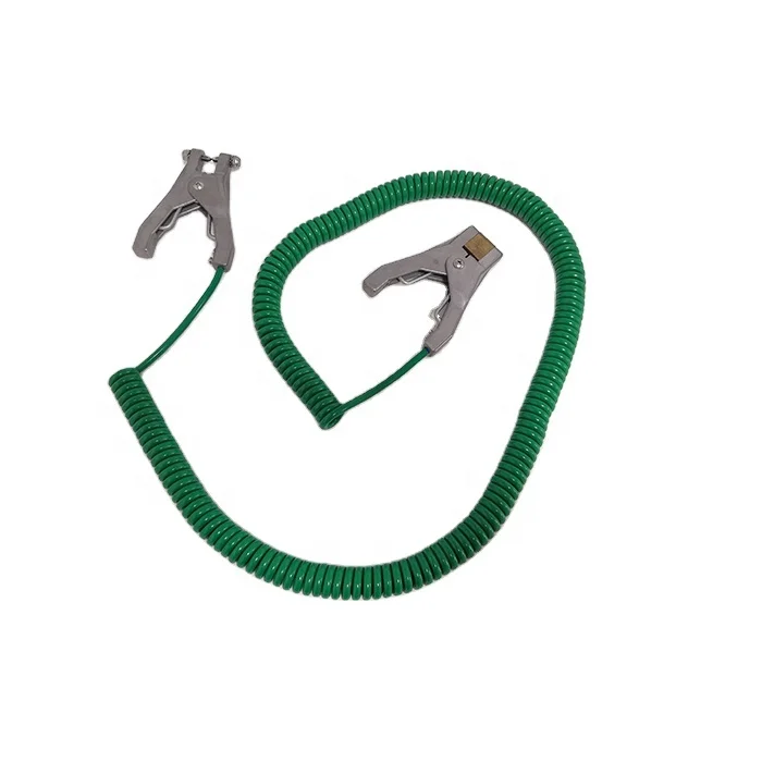 ATEX approved Grounding Assembly with spiral cable and earth clamp