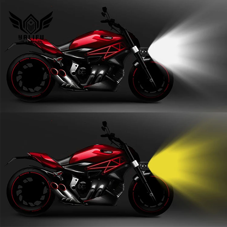 LED Mini Driving Light Dual Color Hi/Lo Beam White Yellow 3 Lens led driving light for Motorcycles Motorbikes SUV Cars