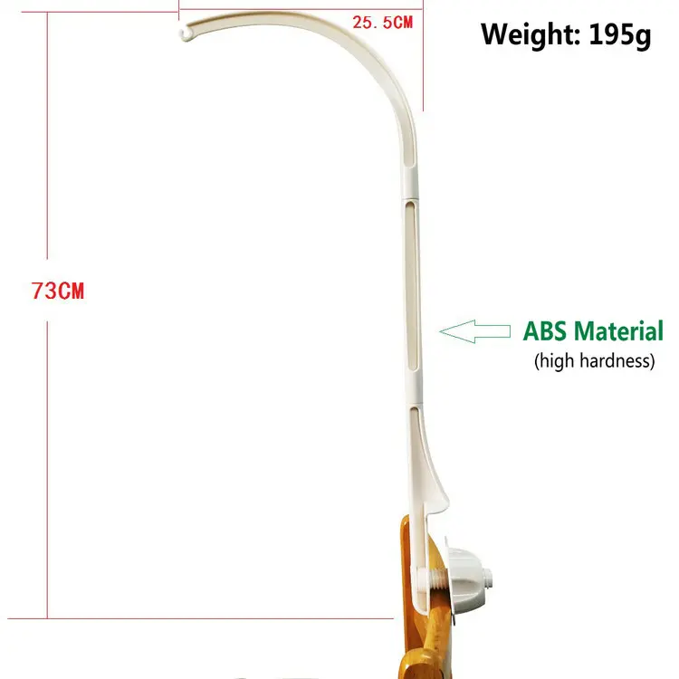 DIY Hanging Support White Nut Screw Baby Crib Mobile Arm Bracket and Bed Bell Holder
