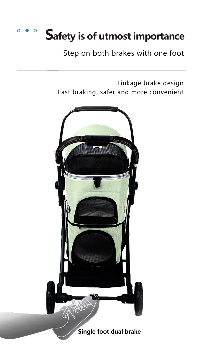 Dog stroller Detachable Outdoor Double Pet Strollers for Cats Dogs