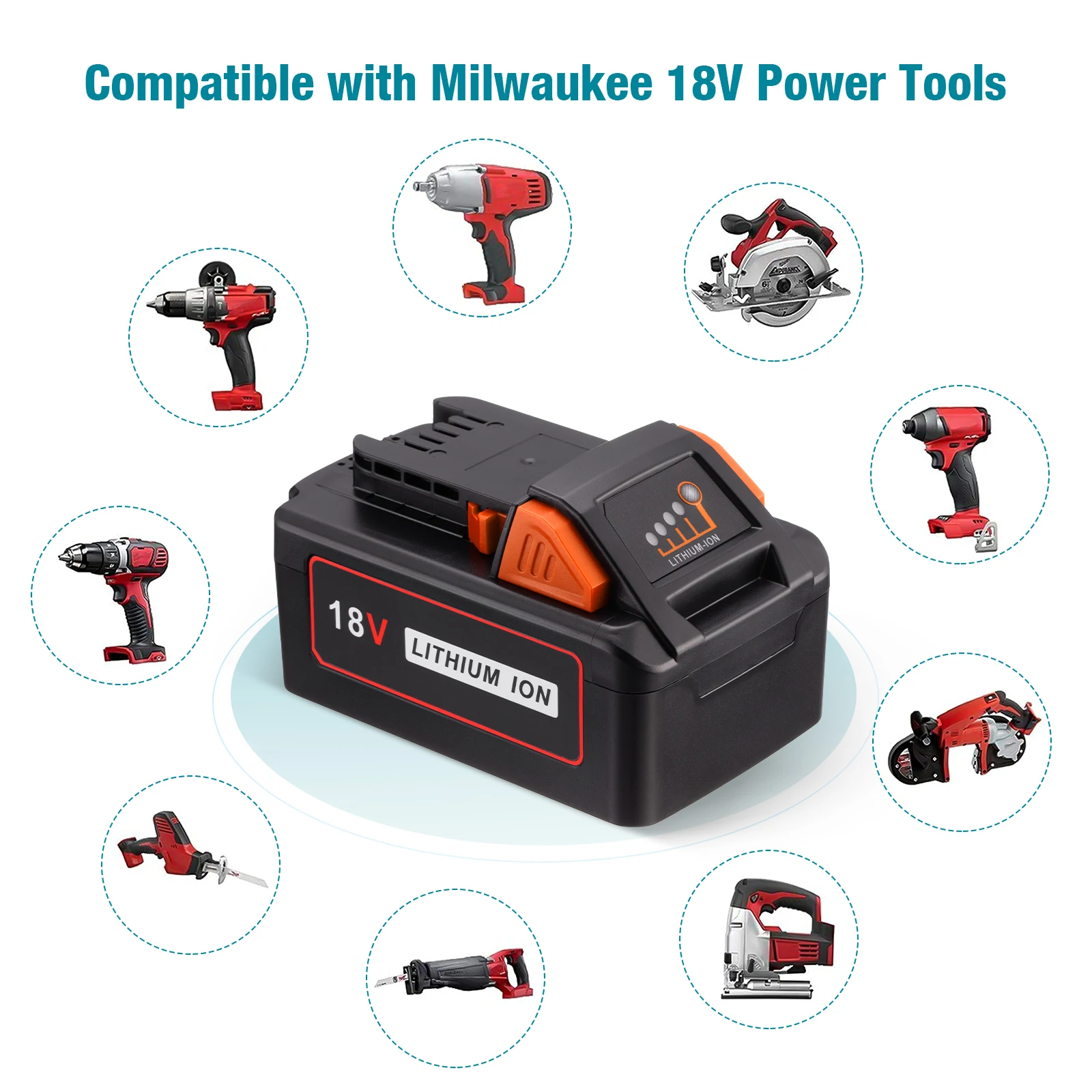 18 В 9.0Ah Замена для Milwaukee 9000mAh 48-11-1850 M литий-ионная аккумуляторная батарея электроинструменты