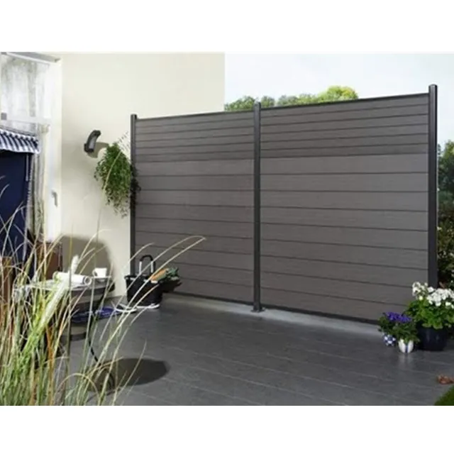 DIY Fence WPC Board Private Garden Hot Sale Construction WPC Fence ,Waterproof Element Wood Fence Panel