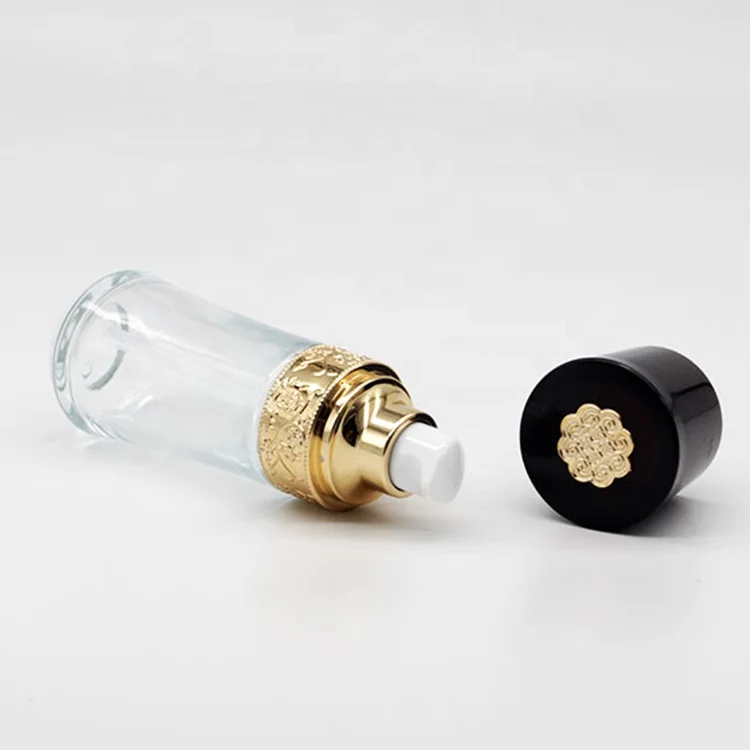 Wholesale 40ml 60ml 100ml 120ml Mini Gold Empty Perfume Glass Bottle Fancy Vintage With Gold Black Cap in Dubai
