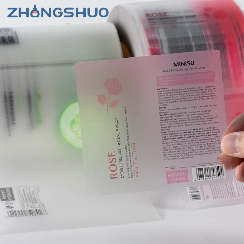 Luxury Self Adhesive Customized Printing Clear Gold Foil Stickers Transparent Logo Label