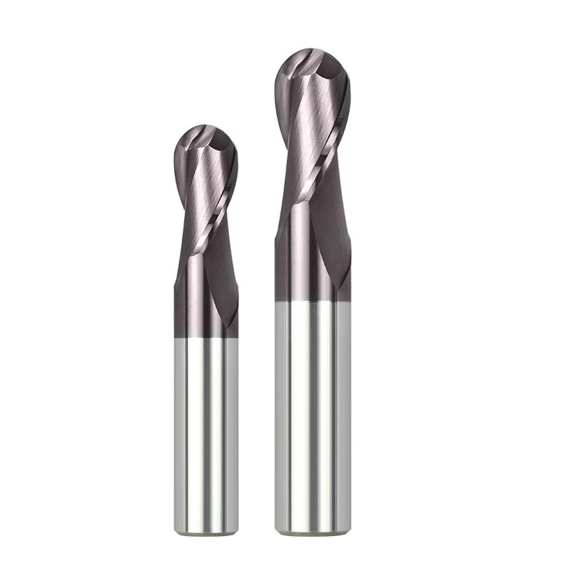 Ball Nose End Mill  Carbide Milling Ball Cutter With Nano Black Coating CNC Cutting Tools