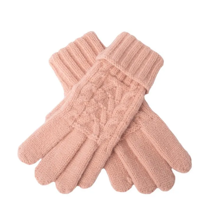 Customized Winter Thickened Gloves Winter Warm Touch Screen Touch Knit Ladies Wholesale Adults