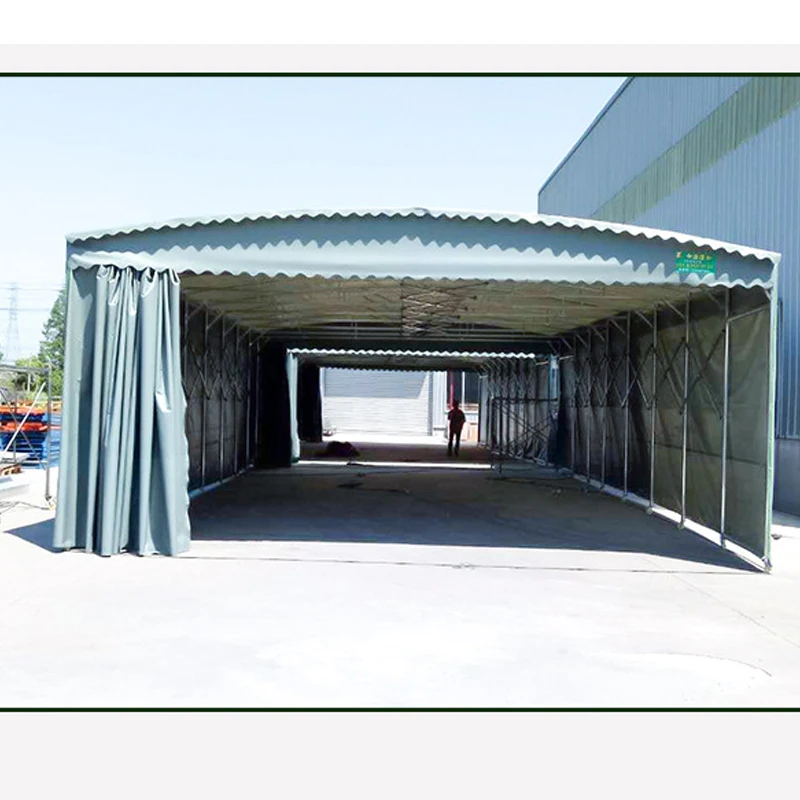 Outdoor Folding And Contracting Activity Electric Retractable Night Market Shed Exhibition Tents