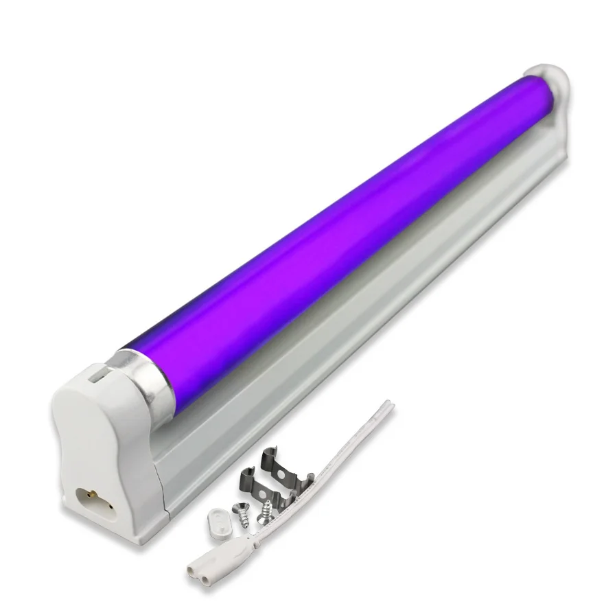HoneyFly T8 UVA Fluorescent Tube 36W 40W G13 120mm Base Blacklight 365nm Insect Trap Detection Inspection Lamp Tube with Holder