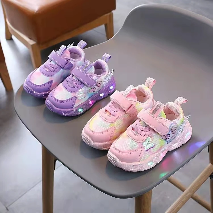 New Design With Bright LED Light Laces Wings Kids Shoes Boys And Girls Outdoor Comfort Walking Kids Casual Sneakers