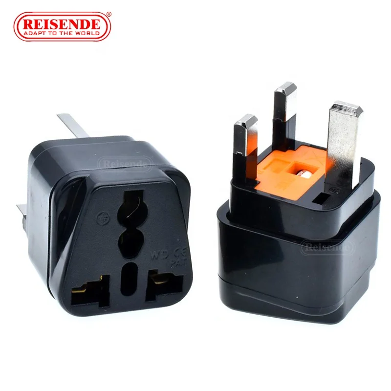 Universal travel power converter UK plug adapter with fuse