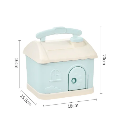 Creative cute girl piggy bank children with lock piggy bank large cartoon money box for boys and girls