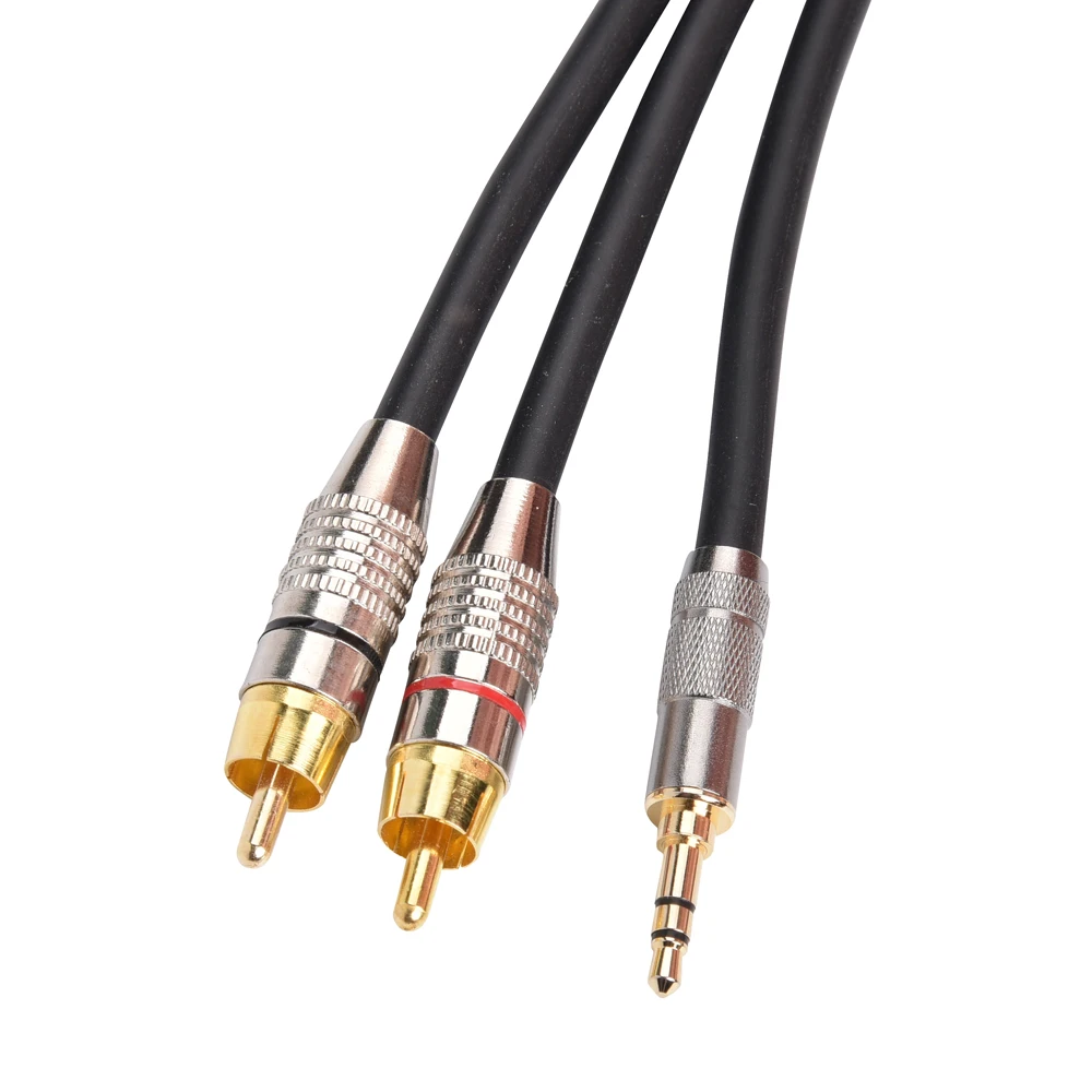 2 RCA male to 3.5mm TRS audio cables